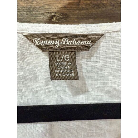 Tommy Bahama embroidered top tunic linen size Large - Picture 3 of 8